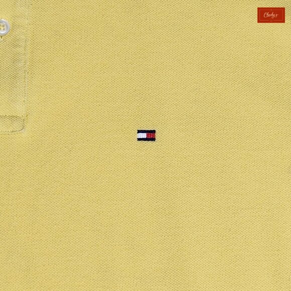 Tommy Hilfiger Yellow Polo Shirt Short Sleeve Custom Fit SzXL (ID38) - Picture 4 of 7